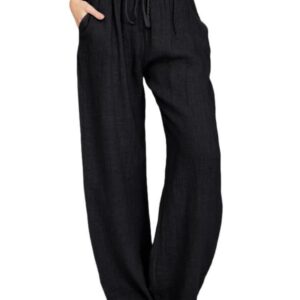 Women's Casual Cotton And Linen Loose Yoga Pants