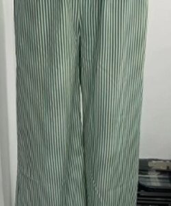 Thin Striped Wide-leg Pants