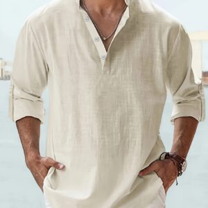 Men's Long-sleeved Breathable Button-down Shirt