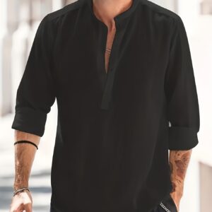 Men's Long-sleeved Breathable Button-down Shirt